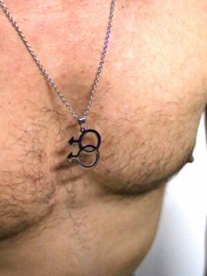 Collier en métal Man Man